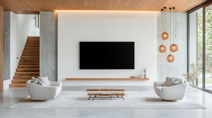 Modern minimalist living room (2)
