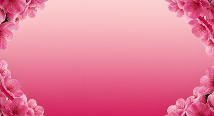 Falling Pink Petals on Soft Pastel Background &ndash; Romantic Spring Floral Scene