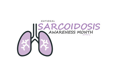 National Sarcoidosis Awareness Month. background, banner, card, poster, template, Vector, illustration.
