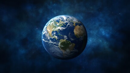 Obraz premium Earth From Space: Detailed view of the world showcasing continents, oceans, and cloud formations. 