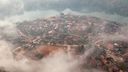 Scenic View from Viewpoints in Nong Khiaw, Laos