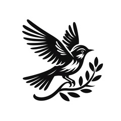 Fototapeta premium Bird silhouette vector 