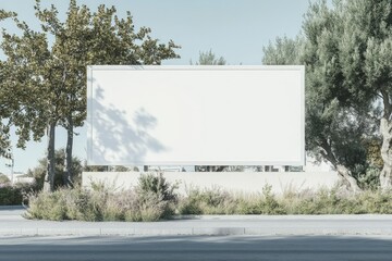 Clear Pixel Picture of Roadside Billboard Mockup Wall Hanging View