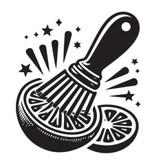 Black Color Zester Silhouette Vector Illustration, Solid White Background
