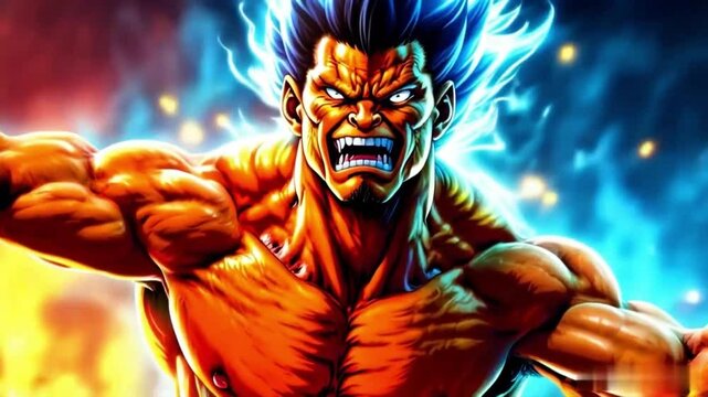Old Man showing his ultra instinct super saiyan mode