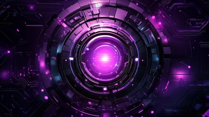 Futuristic Purple Circuitry: Intricate patterns of glowing lines and shapes, creating a modern tech aesthetic.