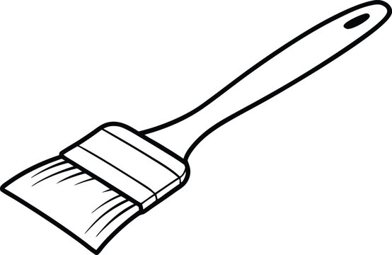 recommend clip art: paintbrush line art vector, paintbrush outline icon