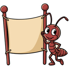 cartoon ant insect . Side view colorful vector illustration concept isolated illustration