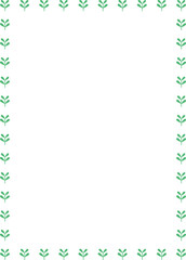 새싹 액자 틀 벡터 일러스트