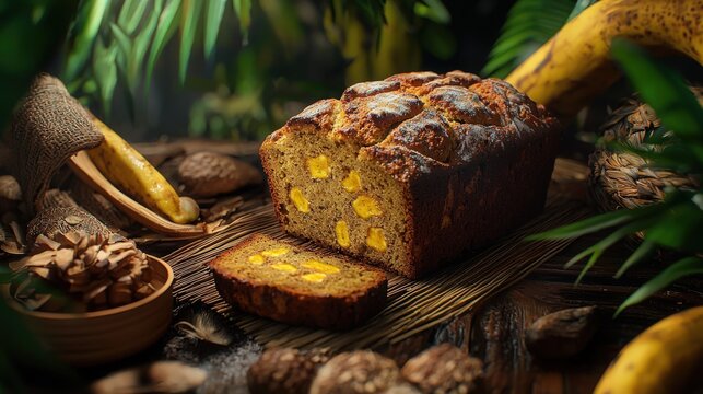 tongan keke vai with banana bread