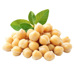 Fresh Organic Chickpeas on transparent background