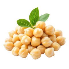 Fresh Organic Chickpeas on transparent background