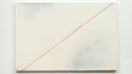 Fototapeta premium Abstract painting: pale surface, diagonal lines.