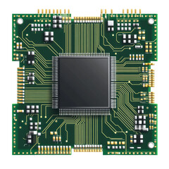 High-Tech Microchip PNG on transparent background