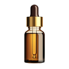 Golden Serum Dropper on transparent background
