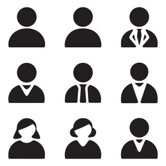 Different Human Figures The icons Simple Generic Human Shapes