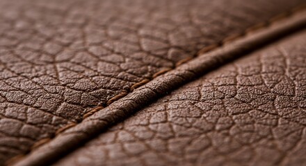 Rich Brown Leather Texture Close Up Shot. AI Generated