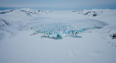 Glacier Landscape With Ice Formations