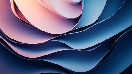 Abstract flowing ribbons create a gentle and calming background
