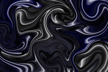 navy and black liquify pattern. random artwork illustration 