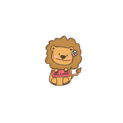 funny cartoon lion