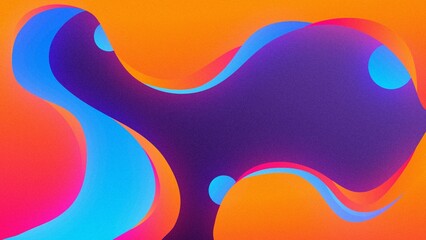 Abstract Colorful Swirls Orange Purple Blue Pink Vibrant Design Fluid Shapes Gradient Background Waves Modern Art Digital Illustration Graphic Design