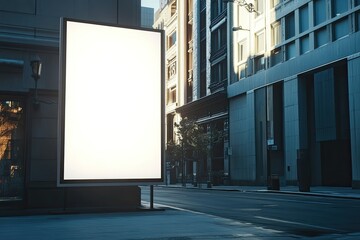 Vibrant Color Visual of Vertical Street Billboard Mockup