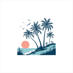 Palm-Lined Shores: A Coastal Dreamscape