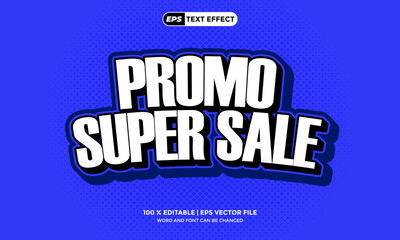 Obraz premium 3D Text Editable Promo Super Sale