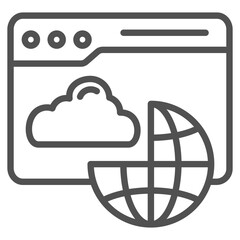 Web Cloud Outline Icon