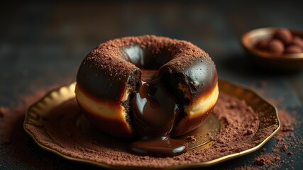 Donut images, Double Chocolate Lava Donut
