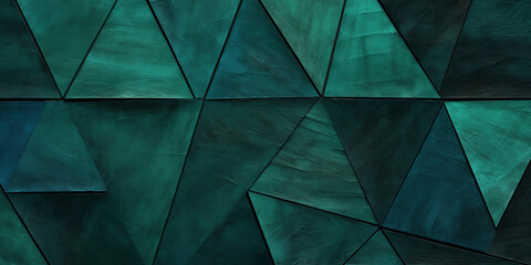 3d dark green triangle Images background copy space abstract concept.
