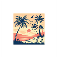 Palm-Lined Shores: A Coastal Dreamscape