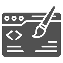 Web Design Glyph Icon