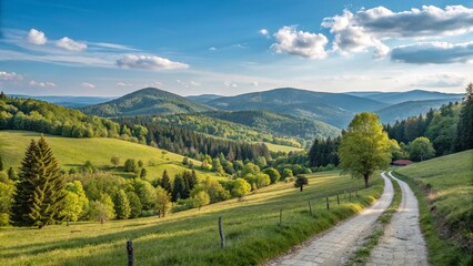Fototapeta premium Beautiful landscape illustration