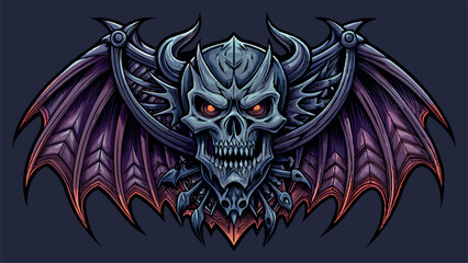 Fototapeta premium Print skull death metal vector