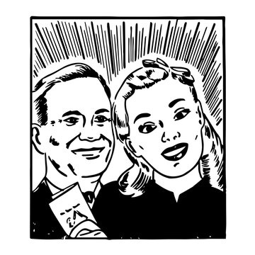 Happy Retro Couple has got their tickets! 