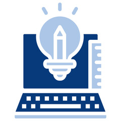 Creative Flat Blue Icon