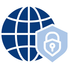 Web Secure Flat Blue Icon