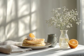 French Pastry Delight - caramel infusion, citrus essence, delicate crepe, rich butter, gourmet confection, classic recipe, sweet aroma, refined dish, traditional treat, culinary excellence