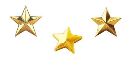 Obraz premium Luxurious golden star shape on white background. 