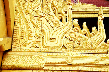 Roof Mandalay Palace in Mandalay, Myanmar