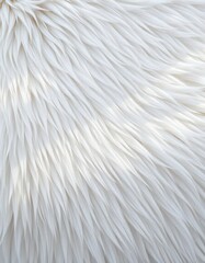 Fototapeta premium Luxurious white natural fur texture background, pattern, backdrop