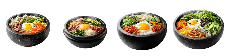 Visually appealing and flavorful Asian inspired bowls featuring a variety of fresh healthy ingredients like vegetables noodles meat and eggs