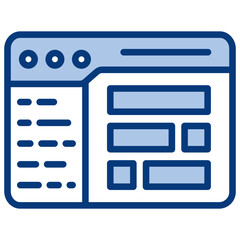 Layout Blue Icon