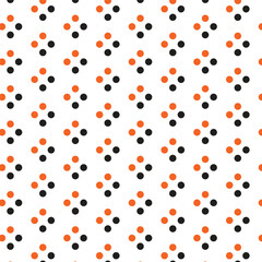 simple orange and black colour polka doat pattern