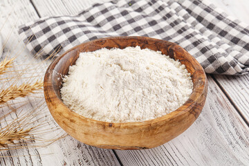 Wheat flour heap for bake