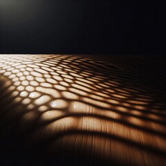 Abstract Patterned Shadows on Wood Texture Background