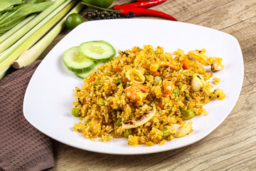 Asian Fried rice with seafood