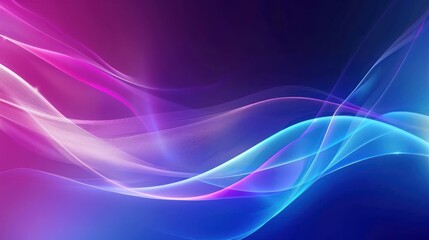 Naklejka premium Abstract Vibrant Glowing Waves